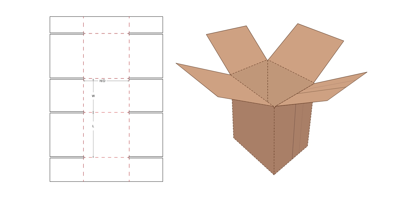 Full Overlap Slotted Container