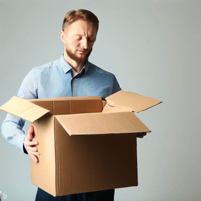 A person using 3-Ply Corrugated Box