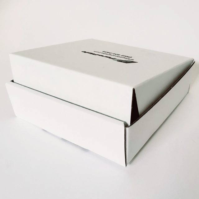 White corrugated boxes