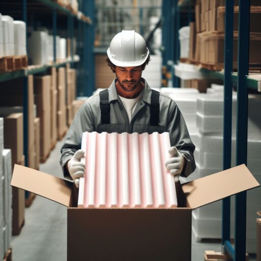 Person choosing Packaging Foam