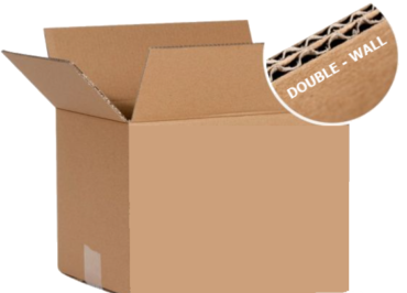 Corrugated Double wall Box with zoom lense to show double wall